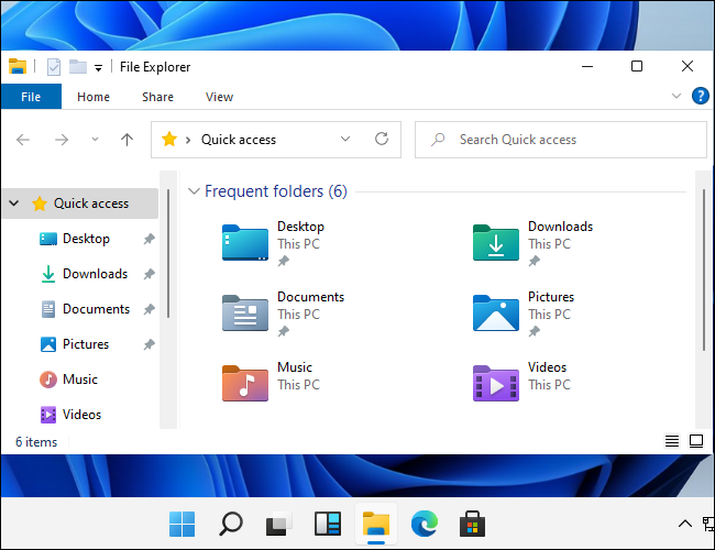 File Explorer with the new folder icons in the leaked Windows 11 build